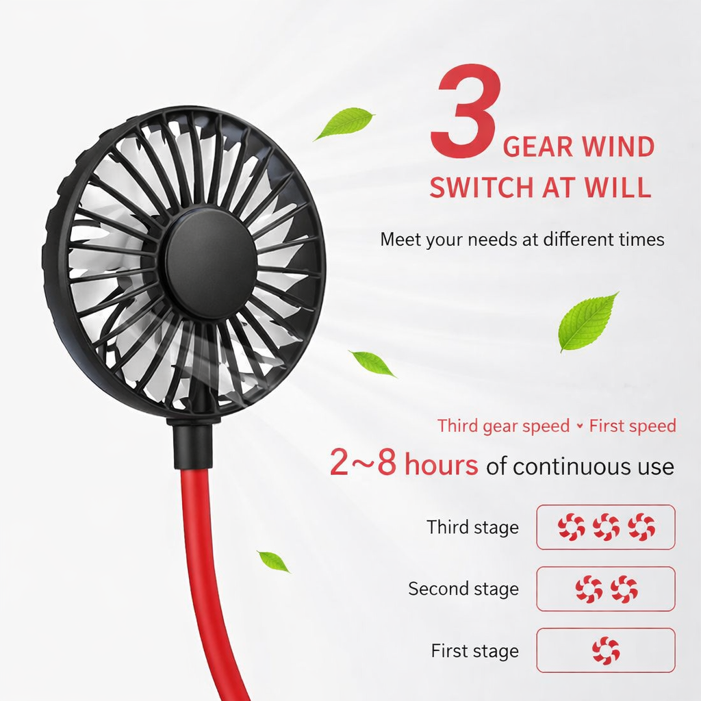 BreezeBand™ Hands-Free Cooling Neck Fan
